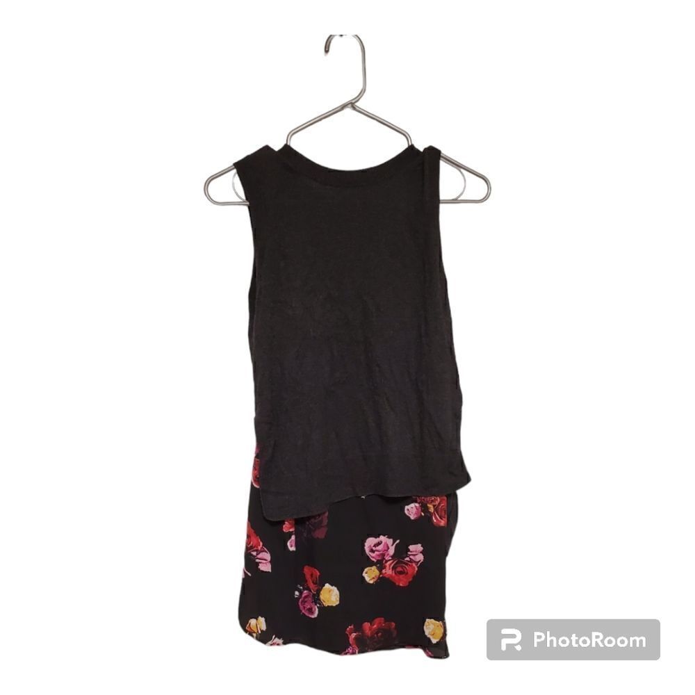 Thakoon Mock Layered Floral Sweater Vest XS Designer Knit Sleeveless Top
